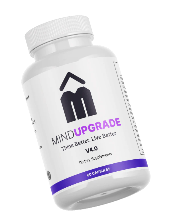 MindUpgrade supplement bottle and packaging